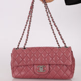 Chanel 2008 Mauve Rose Soft Lambskin East West Classic Flap