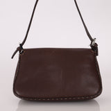 Fendi Calfskin Selleria Chocolate Mini Mamma Baguette