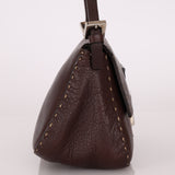 Fendi Calfskin Selleria Chocolate Mini Mamma Baguette