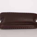 Fendi Calfskin Selleria Chocolate Mini Mamma Baguette