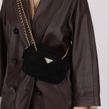 Prada Quilted Scamosciato Suede Chain Camera Bag
