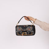 Rare Fendi Embroidered, Sequin & Crystal Floral Baguette