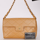 Chanel 2000 Caramel Caviar Single Flap