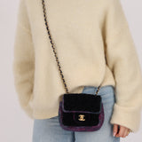 Chanel 2021 Tweed Turnlock Mini Square Flap Bag