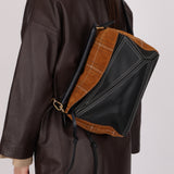 Rare Loewe Plaid Suede and Calfskin Medium Puzzle Bag