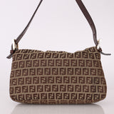 Fendi Zucchino Canvas Mama Baguette GHW