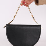 Rare Fendi Leather Two-Toned Crescent Chain Top Handle