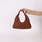 Bottega Veneta Intrecciato Medium Brown Hobo Bag