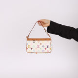 Limited Edition Louis Vuitton x Takashi Murakami Blanc Multicolor Pochette