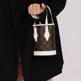 Louis Vuitton Monogram Match Nano Bucket with Key Pouch