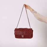 Limited Edition Chanel 2011 Calfskin Lucky Charms Embossed Large Flap Bag