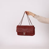 Limited Edition Chanel 2011 Calfskin Lucky Charms Embossed Large Flap Bag