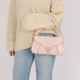 Celine Pink Leather Studded Poulbot Pochette