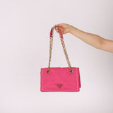 Prada Pink Nylon Chain Flap bag