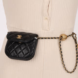 Chanel 2019 Lambskin Pearl Crush Waist Bag