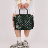 Limited Edition Louis Vuitton Emerald Patent Monogram Fascination Lockit Bag