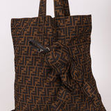 Rare Fendi Zucca Nylon Teddy Bear Tote