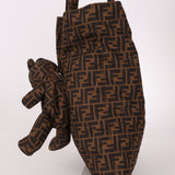 Rare Fendi Zucca Nylon Teddy Bear Tote