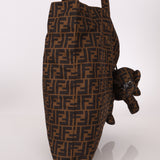 Rare Fendi Zucca Nylon Teddy Bear Tote