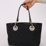 Gucci Monogram Canvas Black Mini Tote Bag