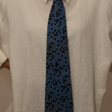 Rare Chanel 2004 Crossword Letters Print Silk Tie