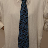 Rare Chanel 2004 Crossword Letters Print Silk Tie