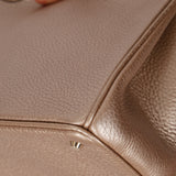Dior 2014 Metallic Pebbled Leather Champagne Mini Diorissimo Tote