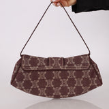 Celine Chocolate Denim Triomphe Ava Shoulder Bag