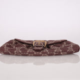 Celine Chocolate Denim Triomphe Ava Shoulder Bag