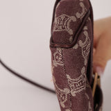 Celine Chocolate Denim Triomphe Ava Shoulder Bag