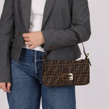 Rare Fendi Zucca Baguette GHW