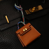 Ultra-Rare Hermès 2020 Toffee Peau Porc Micro Twilly Kelly GHW