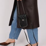 Chanel 2017 Lambskin Quilted Turnlock Chain Around Flap Crossbody