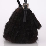 Ultra-Rare Fendi Zucca Rabbit Fur Mini Mamma Baguette