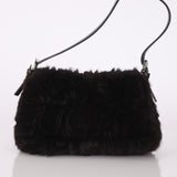 Ultra-Rare Fendi Zucca Rabbit Fur Mini Mamma Baguette