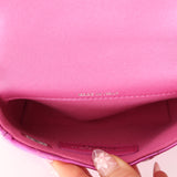 Chanel 24C Iridescent Patent Quilted Carabiner Card Holder
