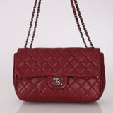 Ultra-Rare Chanel 2012 Bordeaux Beaded Lambskin Single Flap