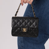 Discontinued Chanel 2004 Caviar Mini Square Flap Bag 24K GP