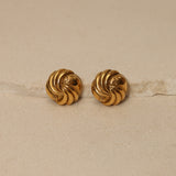 Chanel Swirl Logo Clip-On Earrings