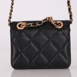 Chanel 2023 Lambskin Frame Card Holder Belt Bag RGHW