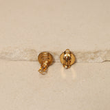 Chanel 1997 Turnlock Button Clip-On Earrings 24K GP