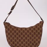 Gucci Chocolate Monogram Canvas Shoulder Bag