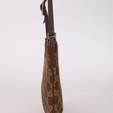 Gucci Chocolate Monogram Canvas Shoulder Bag