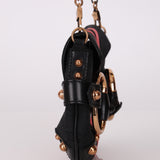 Gucci Monogram Horsebit Web Bamboo Chain Flap RGHW