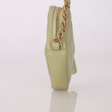 Chanel 2021 Pistachio Lambskin Chocolate Bar Mini Pouch on Chain