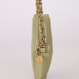 Chanel 2021 Pistachio Lambskin Chocolate Bar Mini Pouch on Chain