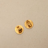 Chanel 1993 Medallion Clip-On Earrings 24K GP