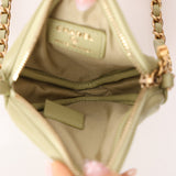 Chanel 2021 Pistachio Lambskin Chocolate Bar Mini Pouch on Chain