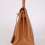 Hermès 1992 Natural Courchevel Retourne Kelly 32 GHW with Strap