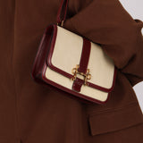 Rare Hermès 1980 Boxcalf & Crinoline Sologne Shoulder Bag GHW